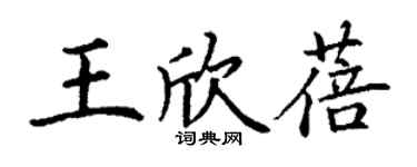 丁謙王欣蓓楷書個性簽名怎么寫