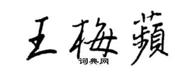 王正良王梅苹行書個性簽名怎么寫