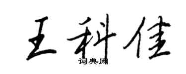 王正良王科佳行書個性簽名怎么寫