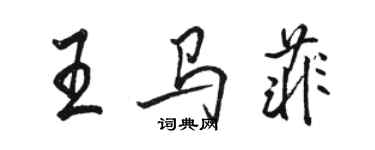 駱恆光王馬菲行書個性簽名怎么寫
