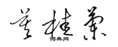 駱恆光莫桂蘭草書個性簽名怎么寫