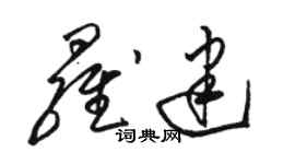 駱恆光羅建草書個性簽名怎么寫