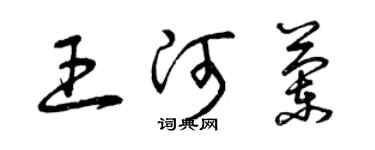 曾慶福王河蘭草書個性簽名怎么寫