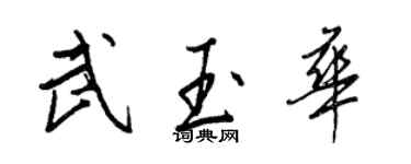 王正良武玉華行書個性簽名怎么寫