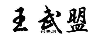 胡問遂王武盟行書個性簽名怎么寫
