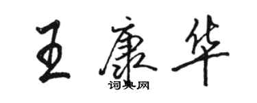 駱恆光王康華行書個性簽名怎么寫