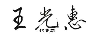 駱恆光王光惠行書個性簽名怎么寫