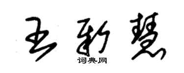 朱錫榮王新慧草書個性簽名怎么寫