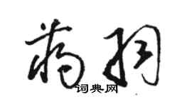 駱恆光蔣羽草書個性簽名怎么寫