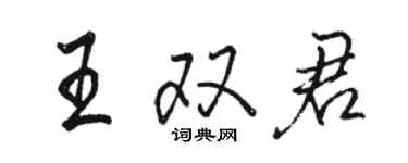 駱恆光王雙君行書個性簽名怎么寫