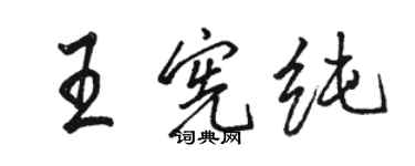 駱恆光王憲純行書個性簽名怎么寫