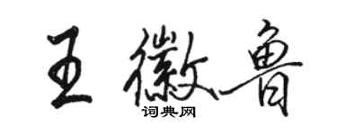 駱恆光王徽魯行書個性簽名怎么寫