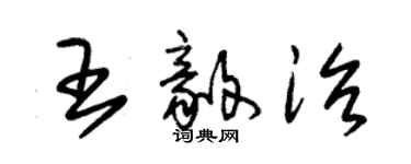 朱錫榮王毅治草書個性簽名怎么寫