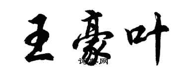 胡問遂王豪葉行書個性簽名怎么寫