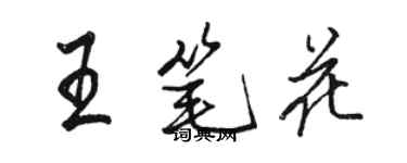 駱恆光王筆花行書個性簽名怎么寫