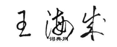 駱恆光王海成草書個性簽名怎么寫