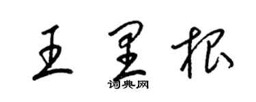 梁錦英王里根草書個性簽名怎么寫