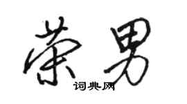 駱恆光榮男行書個性簽名怎么寫