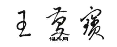 駱恆光王慶寶草書個性簽名怎么寫