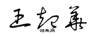 曾慶福王起華草書個性簽名怎么寫