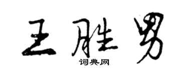 曾慶福王勝男行書個性簽名怎么寫