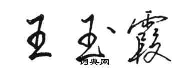駱恆光王玉霞行書個性簽名怎么寫