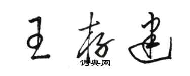 駱恆光王存建草書個性簽名怎么寫