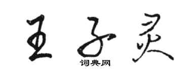 駱恆光王子靈行書個性簽名怎么寫