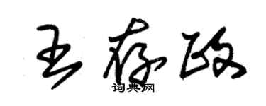 朱錫榮王存政草書個性簽名怎么寫