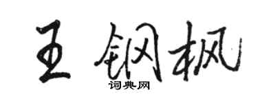 駱恆光王鋼楓行書個性簽名怎么寫