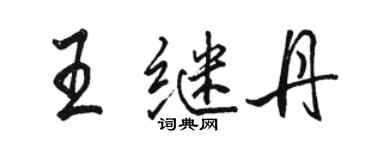 駱恆光王繼丹行書個性簽名怎么寫