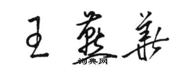 駱恆光王燕華草書個性簽名怎么寫