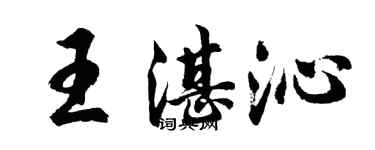 胡問遂王湛沁行書個性簽名怎么寫