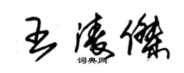 朱錫榮王凌傑草書個性簽名怎么寫