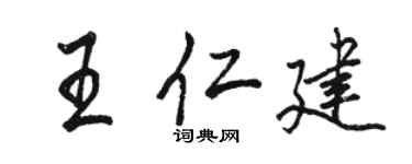 駱恆光王仁建行書個性簽名怎么寫