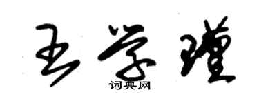 朱錫榮王學瑾草書個性簽名怎么寫