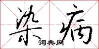 染病怎么寫好看