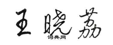 駱恆光王曉荔行書個性簽名怎么寫