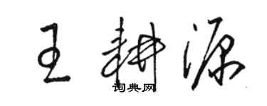 駱恆光王耕源草書個性簽名怎么寫