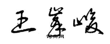 曾慶福王峰峻草書個性簽名怎么寫