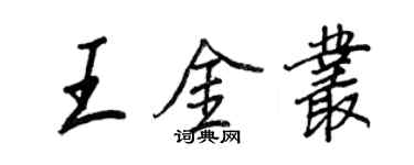 王正良王金叢行書個性簽名怎么寫