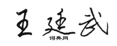 駱恆光王廷武行書個性簽名怎么寫