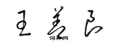 駱恆光王善良草書個性簽名怎么寫