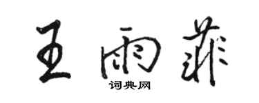 駱恆光王雨菲行書個性簽名怎么寫