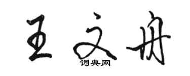 駱恆光王文舟行書個性簽名怎么寫