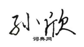 駱恆光孫欣行書個性簽名怎么寫