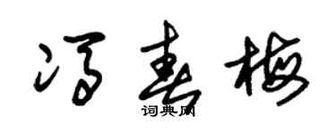 朱錫榮馮春梅草書個性簽名怎么寫