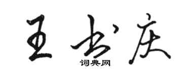 駱恆光王書慶行書個性簽名怎么寫