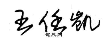 朱錫榮王任凱草書個性簽名怎么寫