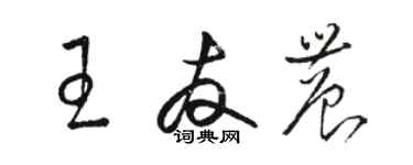 駱恆光王友農草書個性簽名怎么寫